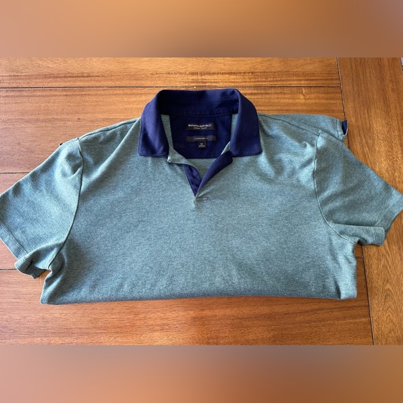 Banana Republic Short Sleeve *Luxury Touch* Dress Polo | No Button - Picture 6 of 8